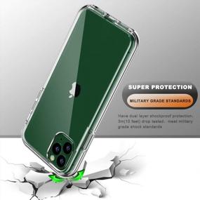 img 2 attached to IPhone 11 Pro Case 5.8 Inch [2 X Tempered Glass Screen Protector] Clear 360 Full Body Silicone Military Protective Shockproof Cover - COOLQO Compatible