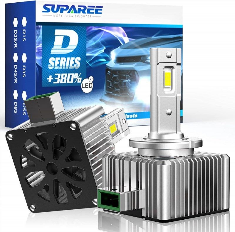 SUPAREE D1S D1R LED Headlight Bulbs, 12,000LM 380% Brightness, Plug and  Play to