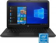 hp stream 14-inch laptop with intel celeron n4000, 4gb ram, 64gb emmc, windows 10 home in s mode - 14-cb159nr, jet black logo