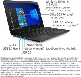 img 3 attached to HP Stream 14-Inch Laptop with Intel Celeron N4000, 4GB RAM, 64GB eMMC, Windows 10 Home in S Mode - 14-cb159nr, Jet Black
