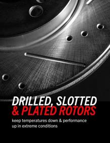 img 1 attached to Enhanced Performance Kit: Power Stop K2881-26 Front and Rear Z26 Carbon Fiber Brake Pads with Drilled & Slotted Brake Rotors