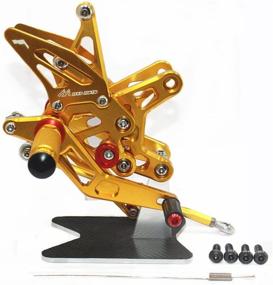 img 4 attached to CNC Adjustable Rearsets Rear Sets Footpegs for Kawasaki ZX6R 2007-2008: Enhance Your Riding Experience!