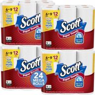 бумажные полотенца scott choose-a-sheet mega plus rolls, 4 пачки по 6 штук (всего 24 штуки), белые логотип