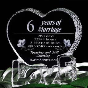 img 1 attached to 6Th Year Wedding Anniversary Keepsake Gift For Her/Him - YWHL Crystal Sculpture