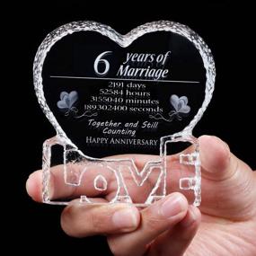 img 2 attached to 6Th Year Wedding Anniversary Keepsake Gift For Her/Him - YWHL Crystal Sculpture