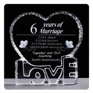 6th year wedding anniversary keepsake gift for her/him - ywhl crystal sculpture logo