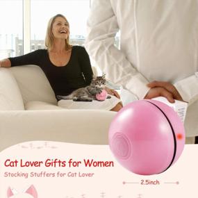 img 2 attached to Enhance Your Feline'S Playtime With Self-Rotating LED Cat Toy Ball - Perfect Gift For Cat Lovers!