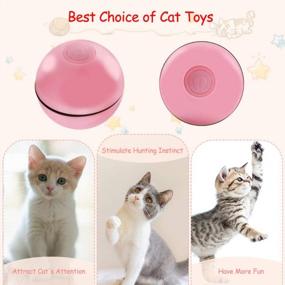 img 3 attached to Увеличьте игровое время вашего кошачьего с помощью самовращающегося светодиодного игрушечного мячика для кошек - идеальный подарок для любителей кошек!