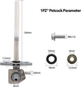 img 2 attached to 🔧 1PZ HT1-P01 Fuel Cock Petcock Valve Tank Switch Replacement for Honda TRX350 Rancher 2000-2003