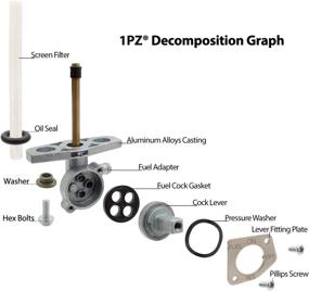 img 3 attached to 🔧 1PZ HT1-P01 Fuel Cock Petcock Valve Tank Switch Replacement for Honda TRX350 Rancher 2000-2003