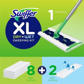 img 2 attached to 🧹 Swiffer Sweeper XL 2-in-1: Ultimate Floor Cleaning Starter Kit with Dry and Wet Cloths + Mop