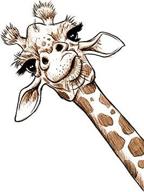 🦒 la stickers giraffe sketch art - graphic sticker for cars, trucks, windows, walls, laptops, phones логотип