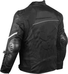 img 2 attached to 🧥 AirTrek Men Mesh Motorcycle Touring Waterproof Rain Armor Biker Jacket Black S: Ultimate Protection for Bikers