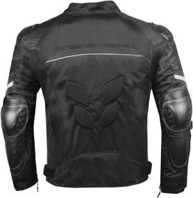 img 1 attached to 🧥 AirTrek Men Mesh Motorcycle Touring Waterproof Rain Armor Biker Jacket Black S: Ultimate Protection for Bikers