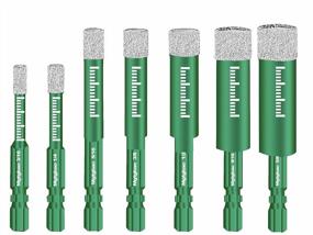 img 4 attached to Mgtgbao Green 7PCS Diamond Drill Bit Set For Glass, Stone, And Marble - Hex Shank Hole Saw Kit For Ceramic And Porcelain Tile (3/16-5/8 Inches)
