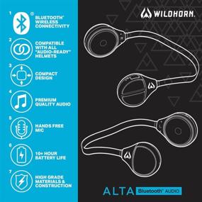 img 3 attached to 🎧 Wildhorn Alta Wireless Bluetooth Helmet Drop-in Headphones - HD Speakers for Ski/Snowboard Helmets - 3 Button Controls, Mic, White/Blue