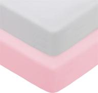 мягкие и уютные простыни для кроватки из микрофибры для мальчика и девочки - 2 упаковки сплошных цветов - подходят для стандартных детских кроваток и матрасов для малышей - 28 "x52 " x8 " - розовый и белый логотип