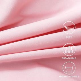 img 3 attached to Soft And Cozy Microfiber Fitted Crib Sheets For Baby Boy And Girls - 2 Pack Solid Colors - Fits Standard Crib And Toddler Mattresses - 28"X52"X8"- Pink And White