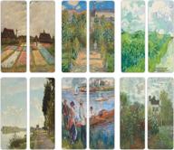 get inspired by famous classic art: 60-pack bookmarker collection featuring van gogh, monet, and renoir logo