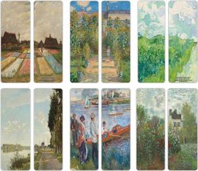 img 4 attached to Get Inspired By Famous Classic Art: 60-Pack Bookmarker Collection Featuring Van Gogh, Monet, And Renoir