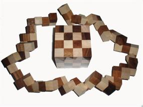 img 1 attached to Large Wood Puzzle Brain Teaser: Snake King 4X4X4