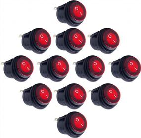 img 4 attached to 12Pcs Red LED Illuminated Waterproof Rocker Switch - DC 12-24V 6A SPST ON/Off Circuit