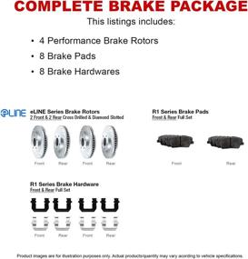 img 2 attached to 🔧 R1 Concepts Front Rear Brakes and Rotors Kit with Ceramic Pads - Fits 2013-2020 Nissan Altima