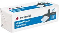 non-sterile gauze sponges - 200 count, 4-ply, 3x3 inch all-purpose wound care pads, highly absorbent dental gauze for first aid kit and medical facilities by dealmed (1 pack) логотип