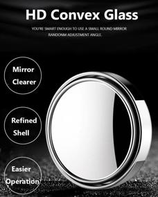 img 1 attached to Pincuttee Blind Mirror for Car Side Mirror 2 Pack: Round HD Glass Convex Rear View Mirror for Car, Van, SUV and Trucks (Round-Framed)