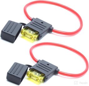 img 1 attached to 🔌 High-Quality AUTUT In-line Blade Fuse Holder for Large Vehicles - 2 Pcs, 10 AWG, 20A (MAX-20)