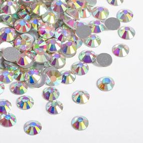 img 3 attached to Sparkle Up Your Crafts With Beadsland Flat Back Crystal Rhinestones: 1440 Round Gems In CrystalAB For Nail Art (SS10, 2.7-2.8Mm)
