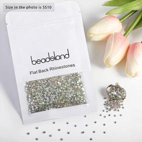 img 1 attached to Sparkle Up Your Crafts With Beadsland Flat Back Crystal Rhinestones: 1440 Round Gems In CrystalAB For Nail Art (SS10, 2.7-2.8Mm)