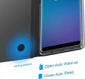 img 2 attached to Роскошный чехол с золотым гальваническим покрытием для Samsung Galaxy Note 8 с полупрозрачным окном и функцией Smart Sleep/Wake Up