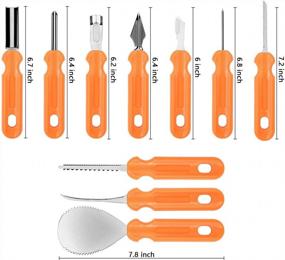 img 3 attached to Professional 10-Piece Stainless Steel Pumpkin Carving Kit With Case For Halloween Decorations
