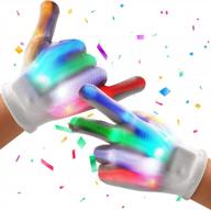 light up the night with partysticks led gloves for kids - 6 flashing modes & 5 colors! logo