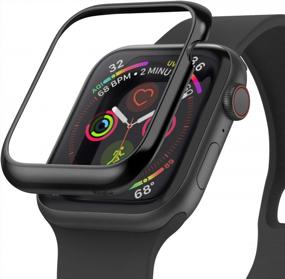 img 4 attached to Upgrade Your Apple Watch With Ringke Stainless Steel Bezel Styling – Fits Series 6, 5, 4, SE (2020 & 2022) 44Mm Cases – Anti-Scratch Protection And Stylish Design.