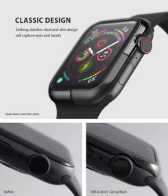 img 1 attached to Upgrade Your Apple Watch With Ringke Stainless Steel Bezel Styling – Fits Series 6, 5, 4, SE (2020 & 2022) 44Mm Cases – Anti-Scratch Protection And Stylish Design.