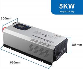 img 2 attached to Off-Grid Pure Sine Wave Power Inverter - 5000W Peak, 15000Watts, 24V DC To 120/240VAC Split Phase With Battery AC Charger For Solar Energy - Low Frequency For Maximum Efficiency