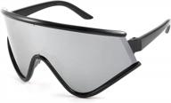 feisedy shield wraparound sunglasses 80s one piece sport visor men women b2791 logo