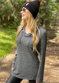 img 3 attached to 2023 Fall Women'S Sweatshirt: KIRUNDO Long Sleeve Pullover Zipper Cowl Neck Tie Dye Tunic Jumper Top