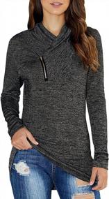img 4 attached to 2023 Fall Women'S Sweatshirt: KIRUNDO Long Sleeve Pullover Zipper Cowl Neck Tie Dye Tunic Jumper Top