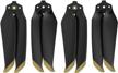 4 pcs low-noise, foldable propellers compatible with dji mavic air 2 - raycorp performance drone props + free stabilizer (black/gold tip) logo