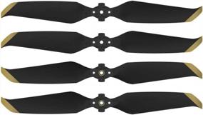 img 2 attached to 4 Pcs Low-Noise, Foldable Propellers Compatible With DJI Mavic Air 2 - RAYCorp Performance Drone Props + Free Stabilizer (Black/Gold Tip)
