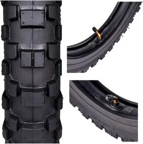 img 1 attached to 🚲 Knobby 2.50x10 Tire & TR87 Inner Tube Set - Front or Rear Tyre Compatible with Mini Dirt Bike XR50 CRF50 PW50 SDG107 50SX Morini Razor SX500