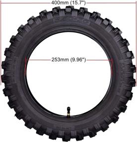 img 3 attached to 🚲 Knobby 2.50x10 Tire & TR87 Inner Tube Set - Front or Rear Tyre Compatible with Mini Dirt Bike XR50 CRF50 PW50 SDG107 50SX Morini Razor SX500