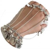 винтажный серебряный готический браслет на палец с кисточкой и колокольчиком - идеально подходит для хэллоуина, уличных танцев и фестивалей косплея, разработан yertter для женщин логотип