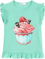 toddler unicorn shirts sequins flutter girls' clothing ~ tops, tees & blouses logo