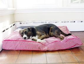 img 2 attached to 🛏️ Exceptional Comfort and Style: Iconic Pet Freedom Buster Beds - Medium - in Striking Red/White/Blue