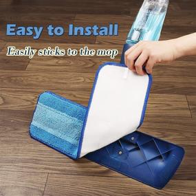 img 2 attached to 🧹 2 Pack Microfiber Cleaning Pad Mop Replacement Pad for Bona Mops - Reusable & Machine Washable - 18 Inch