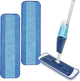 img 4 attached to 🧹 2 Pack Microfiber Cleaning Pad Mop Replacement Pad for Bona Mops - Reusable & Machine Washable - 18 Inch